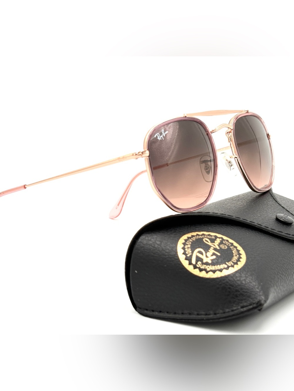 Ray-Ban Rb3648M 9069/A5 52-145 Copper Gradient Brown with Case & Original Box